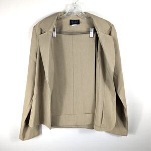 STAR CITY Womens Medium Beige Blazer Pants Suit Set 2 Piece Career Work Office